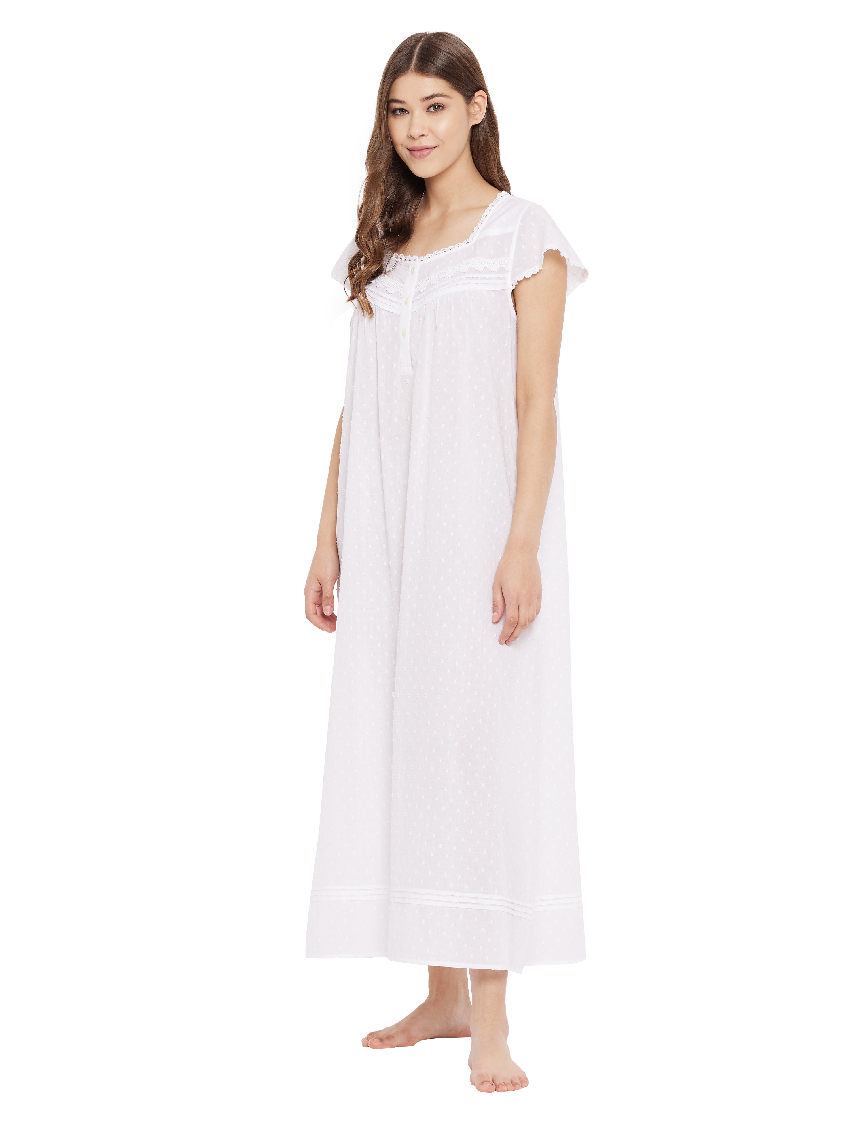 Sofia Cotton Lace Maxi Dress Gown – Indigo Paisley