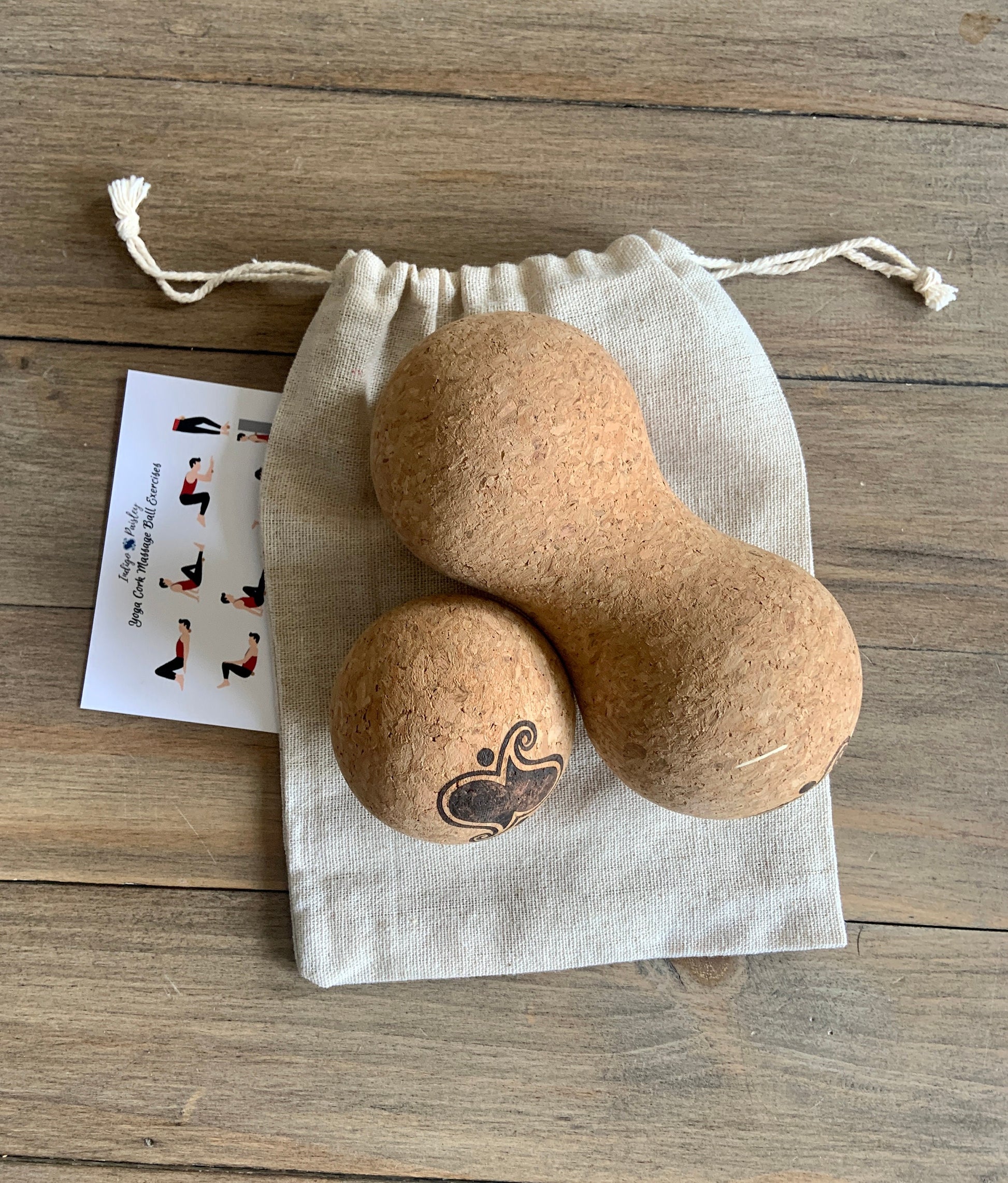 Yoga Gift Box Cork Massage Ball, Macrame Yoga Mat Holder Strap – Indigo  Paisley